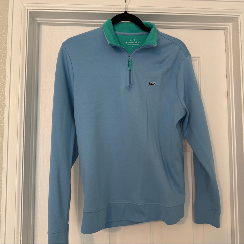 Vineyard Vines Blue and Green Zip Up Sweaters